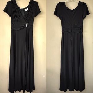 Anny Lee Black Fit and Flare Column Shape Dress S